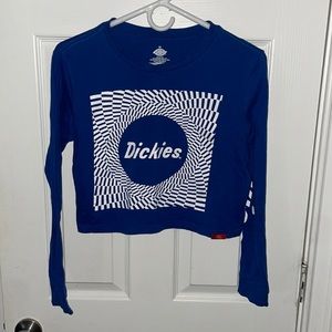 Royal Blue w/ ‘Dickies’ Long-Sleeve Crop-Top!